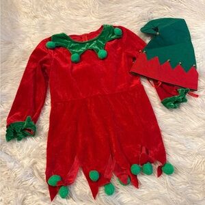 Christmas  Red and Green Elf Costume for Kids (X2)